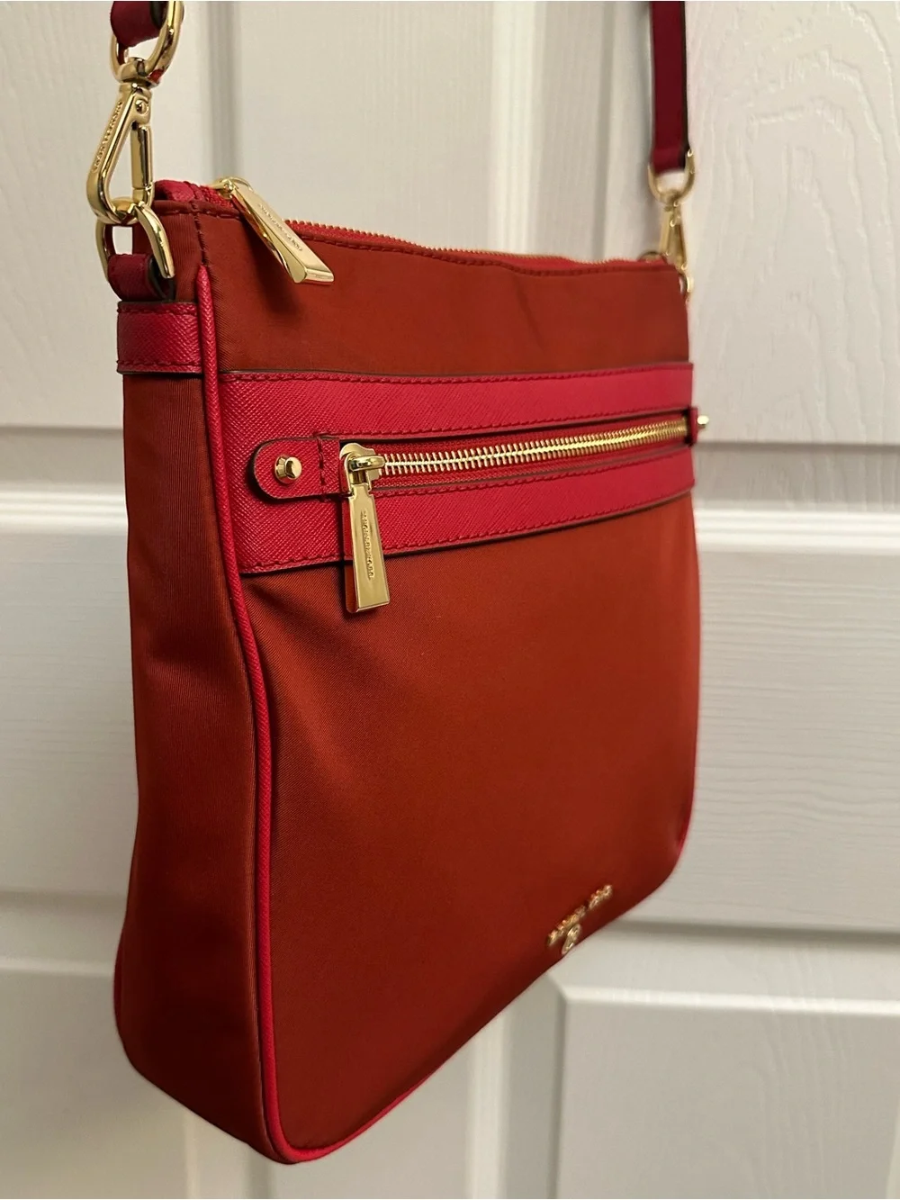Michael Kors Two-Tone Red and Pink Crossbody Bag